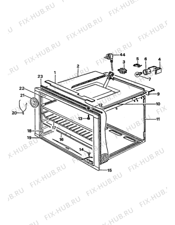 Взрыв-схема плиты (духовки) Nestor Martin 361.09-3 - Схема узла Oven equipment